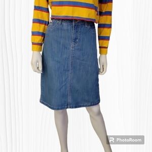 VTG MISS NATALIE 1990s Light Blue Denim Skirt